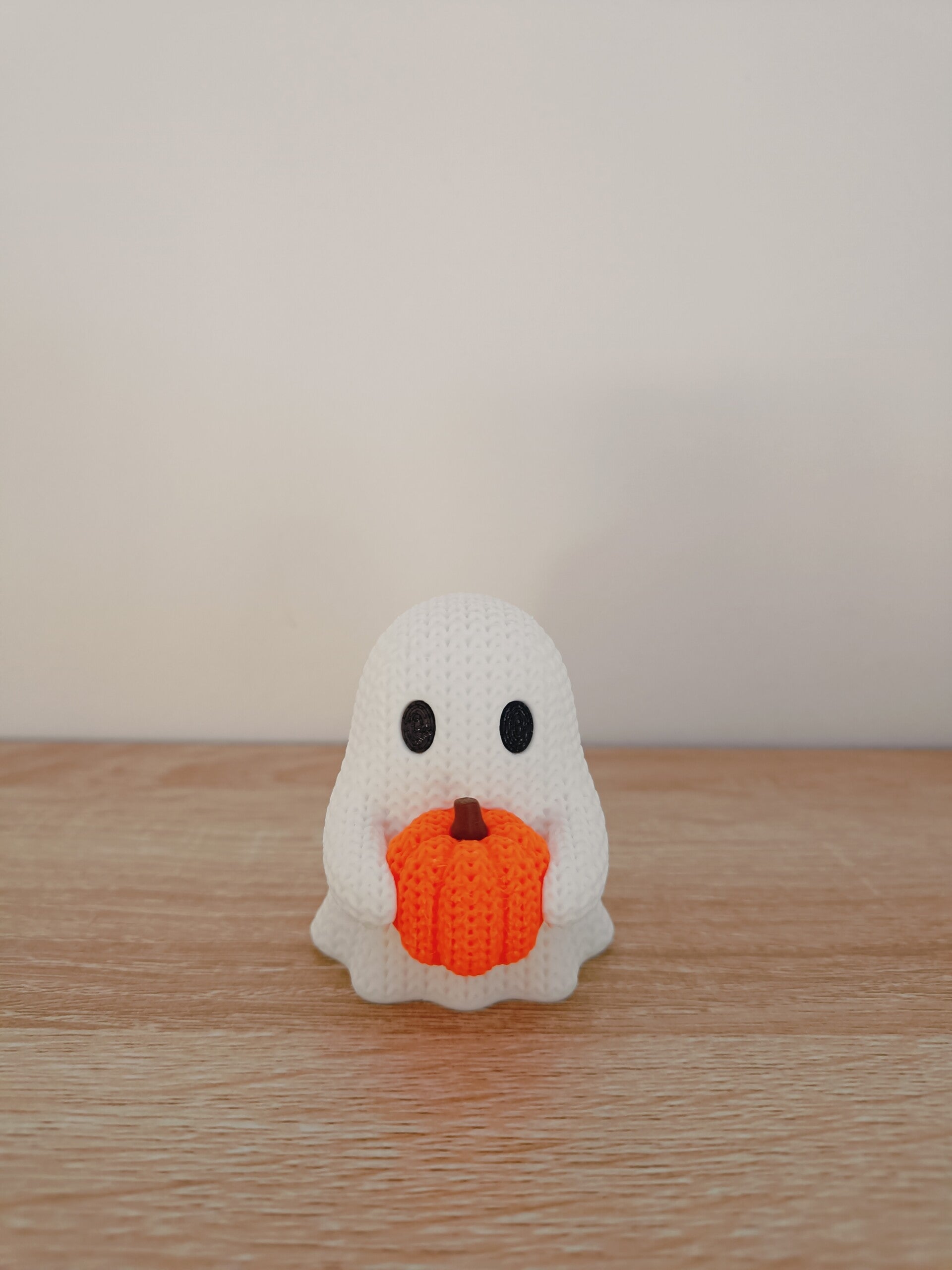 3D 'Knitted' spookje met pompoentje