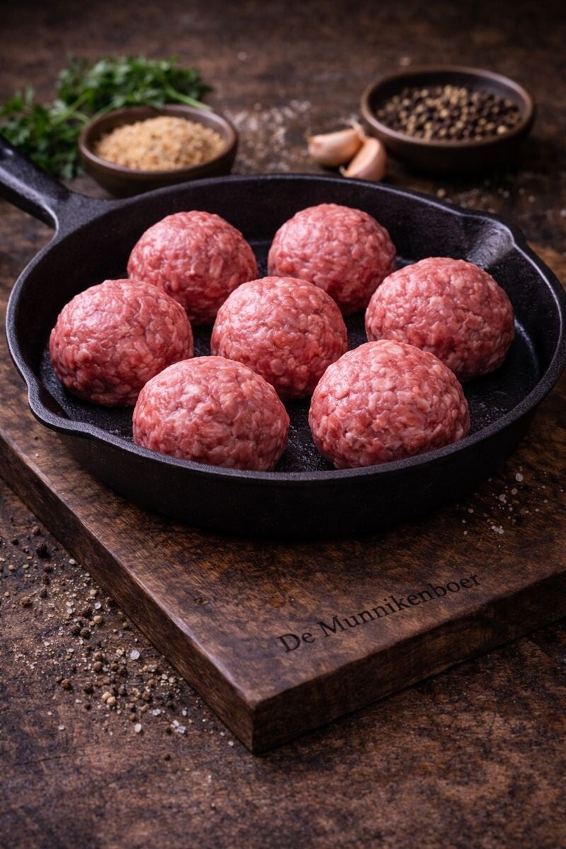 Gekruide gehaktballen ( per 2st.)