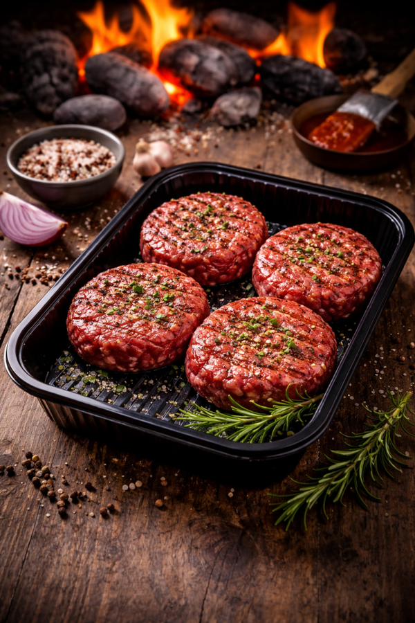BBQ Runder hamburger   2.35 p.st.