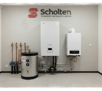 Nieuwe cv-ketel en installatieopstelling