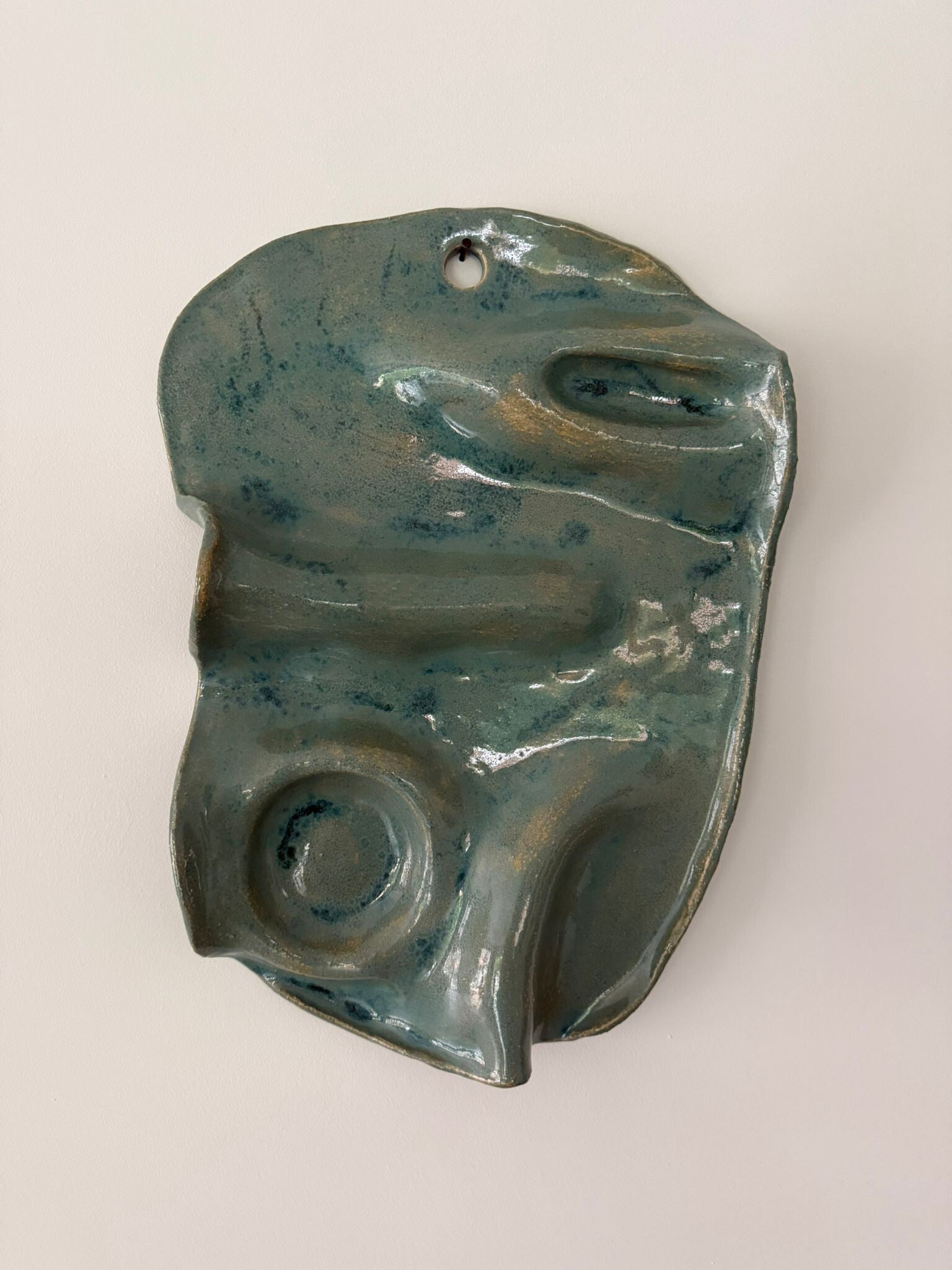 Wanddecoratie | tapasschaal aqua - zeegroen