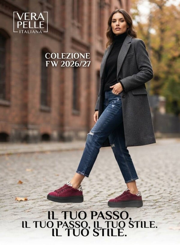 Sneakers donna in Vera Pelle