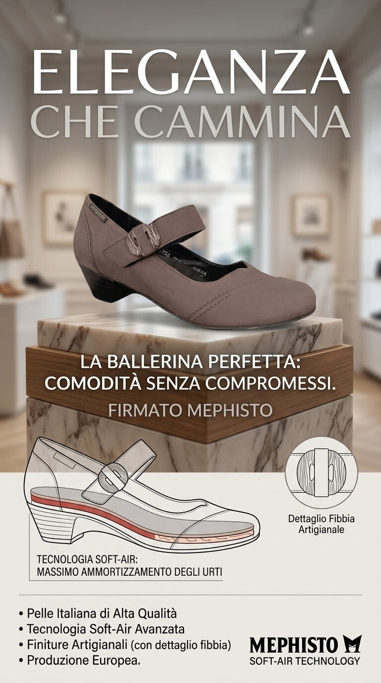MEPHISTO ballerine décolleté Vera Pelle