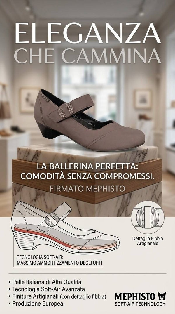 MEPHISTO ballerine décolleté Vera Pelle