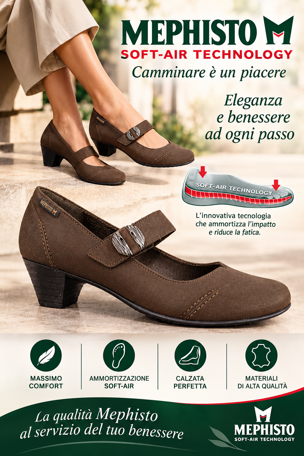 Décolleté ballerina col tacco firmate MEPHISTO