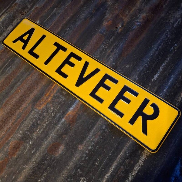 Metalen kentekenplaat - ALTEVEER