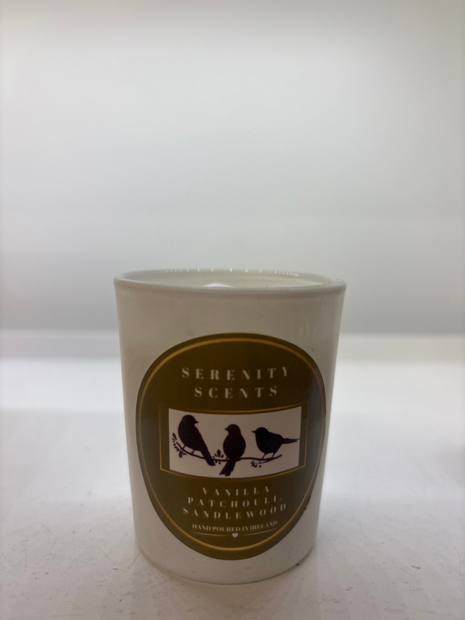 Vanilla, Patchoulli & Sandlewood Travel Scented Candle