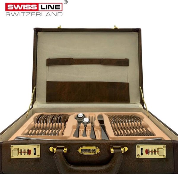 Bestekset – 12 persoons bestek – 72-delig – bewerkt – Luxe Opberg koffer – 18/10 – Premium NIEUW!