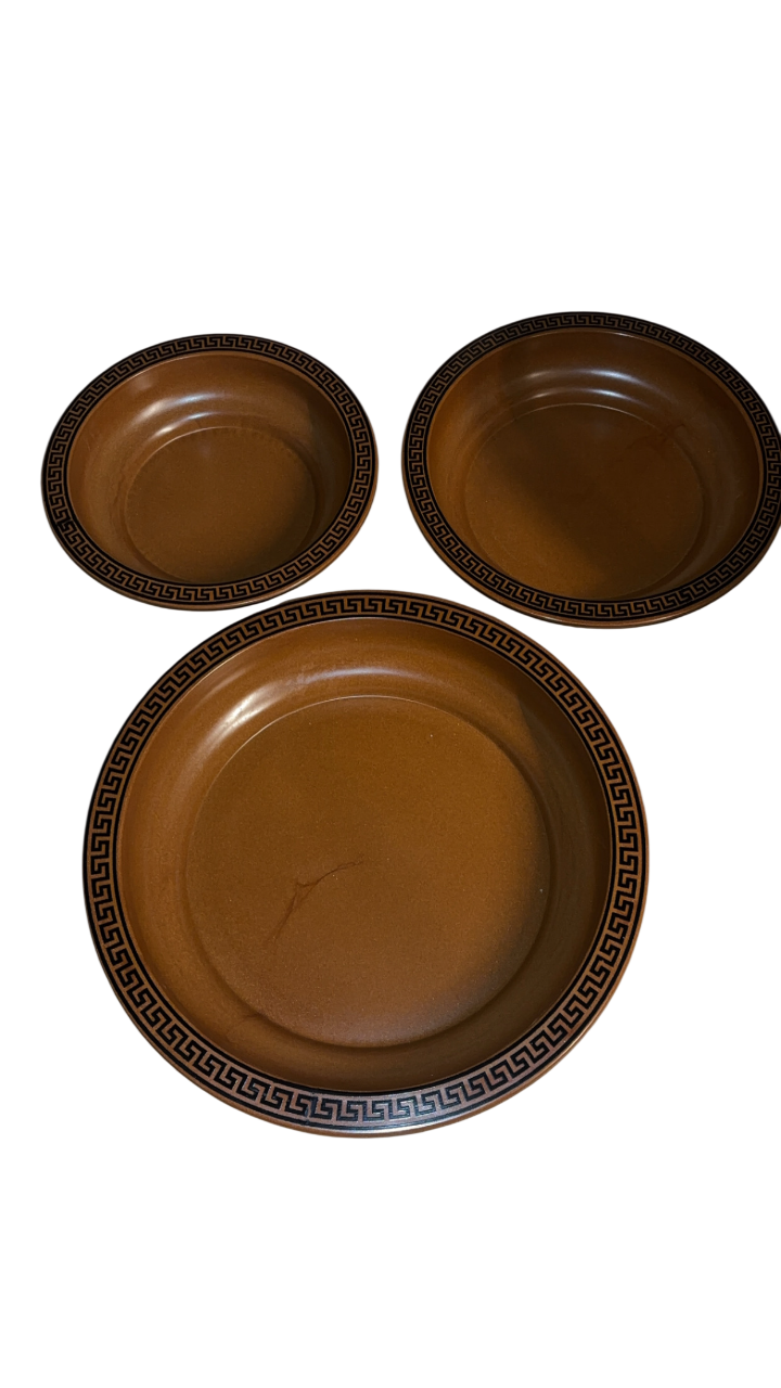 Bundel – 3 Stuks XXXL 50CM /XXL40 CM/ XL 30 CM – Traditionele Diepe Marokkaanse CousCous / Vlees Schalen – NIEUW!