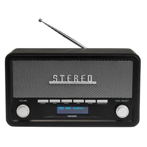 Denver  – DAB Radio – AM / FM – Aux Darkwood – NIEUW