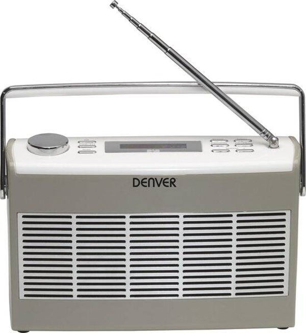 Denver DAB+ Draagbare Radio Retro Draagbare Radio Retro DAB+ – Grijs NIEUW!