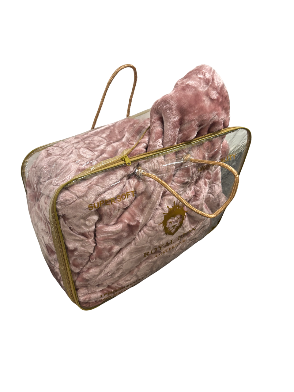 Royal Lion Amsterdam – Licht Roze – 2 Persoons (4,5kg) – Berenzachte Deken 220*240 cm – High Quality – Extra Comfortable