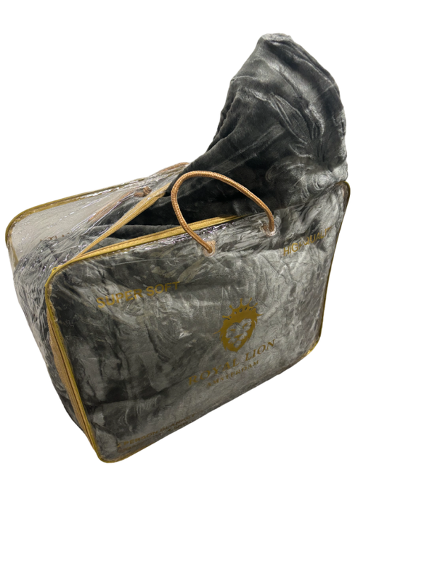Royal Lion Amsterdam – Licht Zwart – 2 Persoons (4,5kg) – Berenzachte Deken 220*240 cm – High Quality – Extra Comfortable