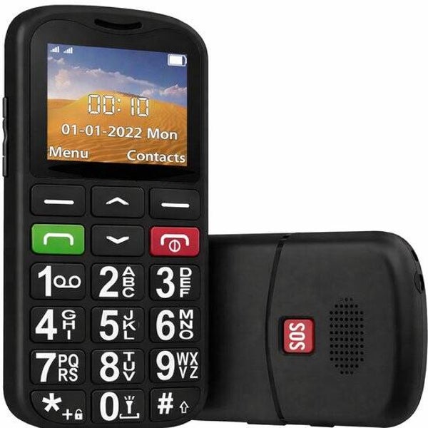 Yarvu ® - Easy - 4G Senioren Mobiele Telefoon - Grote Toetsen & Cijfers - Big Button Mobiel - GSM Ouderen - GSM - SOS Noodknop - Snelkiestoetsen - Zwart