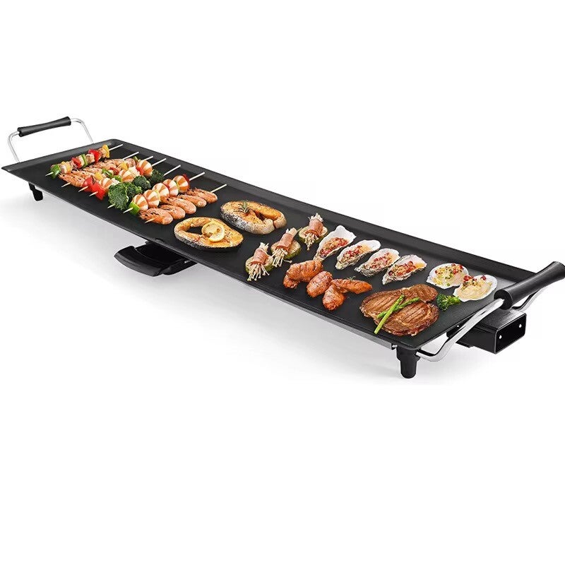 XXXXXL Grote Elektrische Grill - Bakplaat 90*23 CM - Antikleeflaag - 5 Standen - 2000 watt