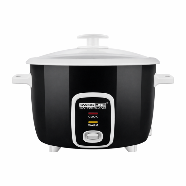 SWISS lINE 3 Liter Rijstkoker met Cool Touch handgrepen - Zwart