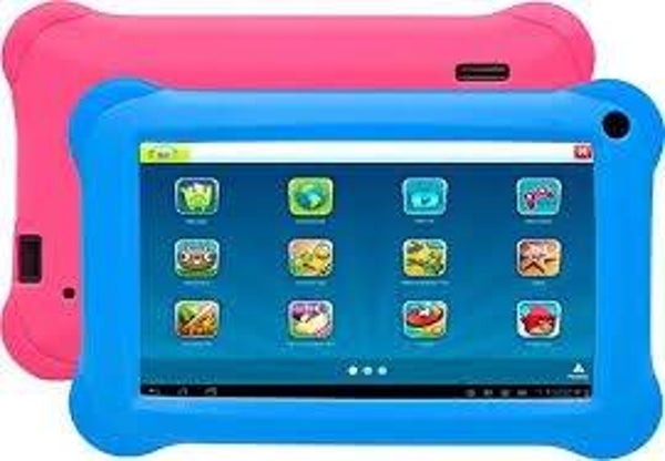 VERPAKKINGSSCHADE! Denver 7 inch Android 8.1 Kinder Tablet Roze & blauwe Bumper Hoes - Ondersteund Youtube!