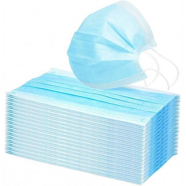 50 stuks Mondkapjes Mondmaskers blauw extrs stevig 3 laags