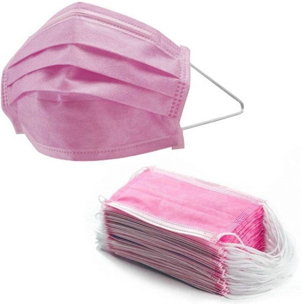 50 stuks Roze mondkapjes mondmaskers 3 laags Extra Stevig