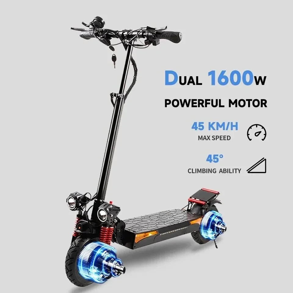 SHOWMODEL! 10 inch Robuuste – Sterke Motor Elektrisch Step Scooter – 45km/h- Anti lek – Cruise control – NIEUW
