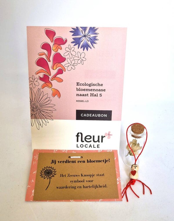 plukbon Fleur Locale met wensflesje