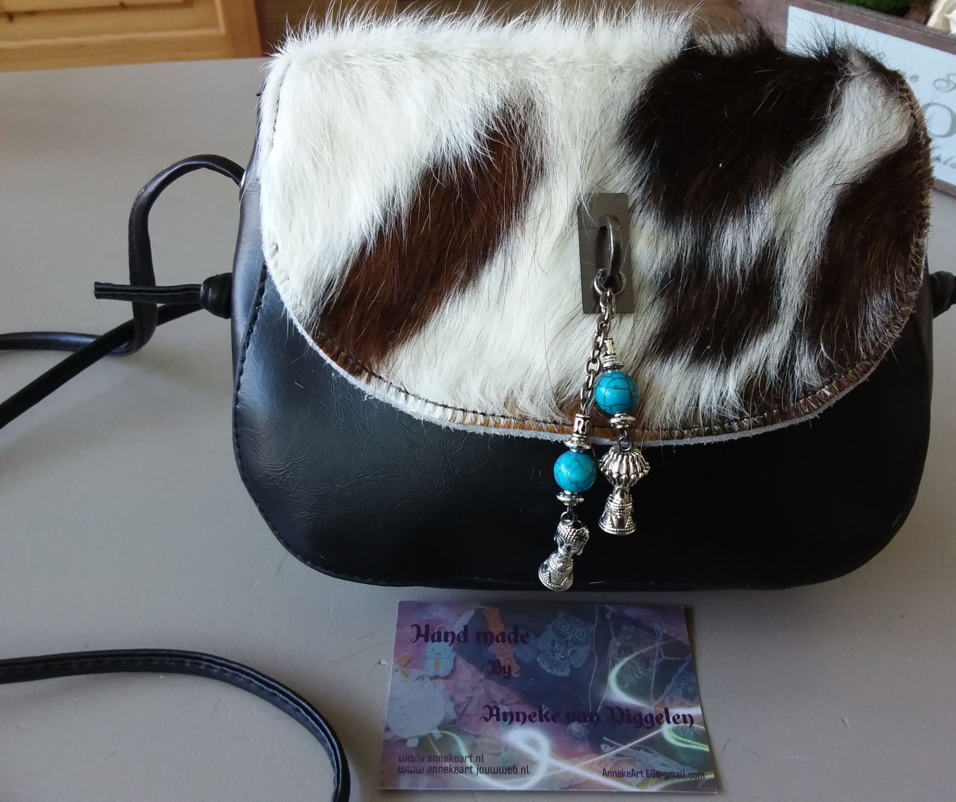 Tasje met koeienvacht 1a