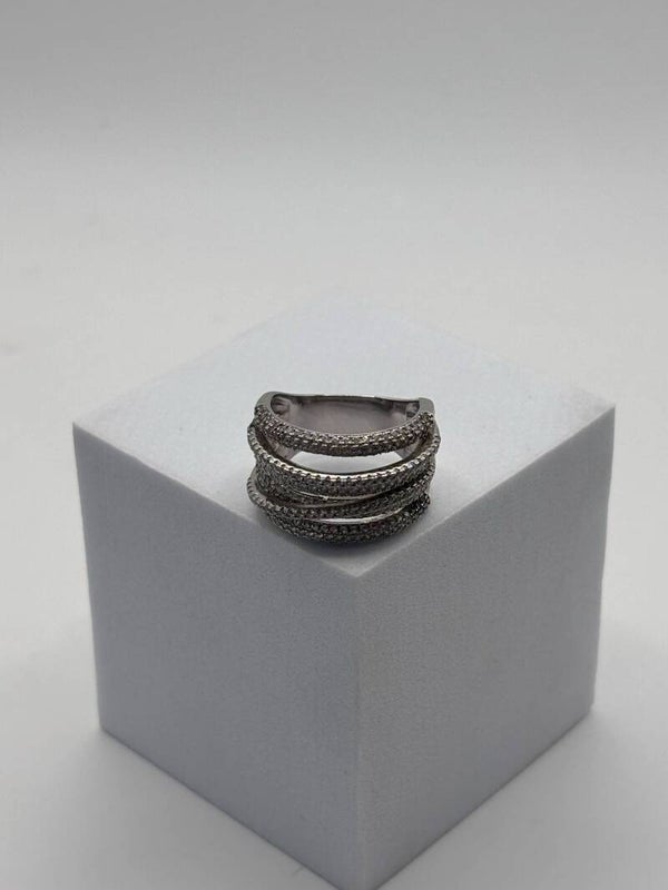 Multi Band Ring, Size O, Silver