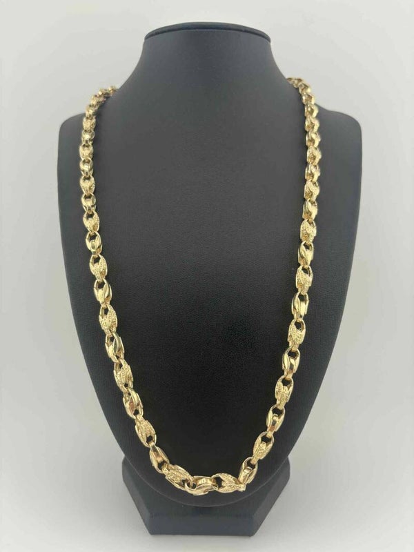 Tulip Necklace 24", 9ct Yellow Gold