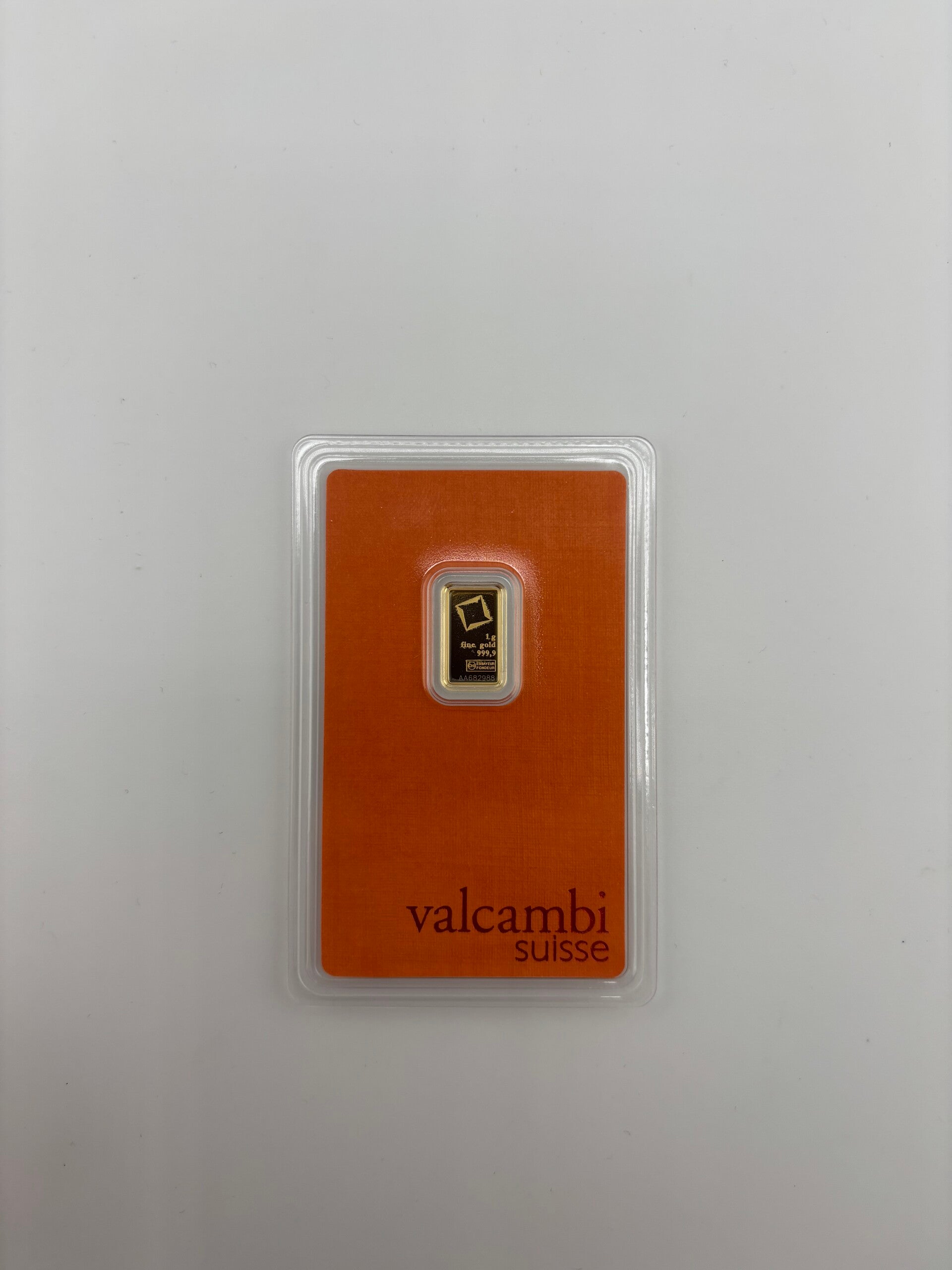 1 Gram 999.9 Valcambi Suisse gold bar