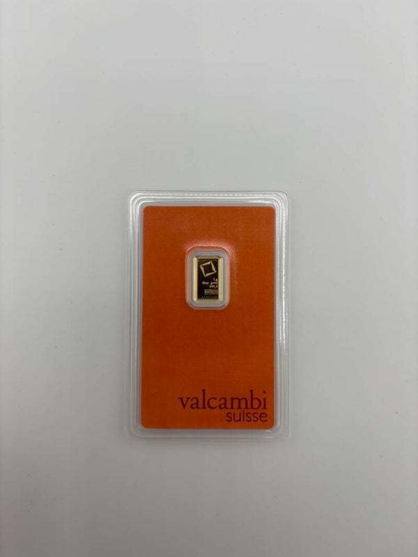 1 Gram 999.9 Valcambi Suisse gold bar