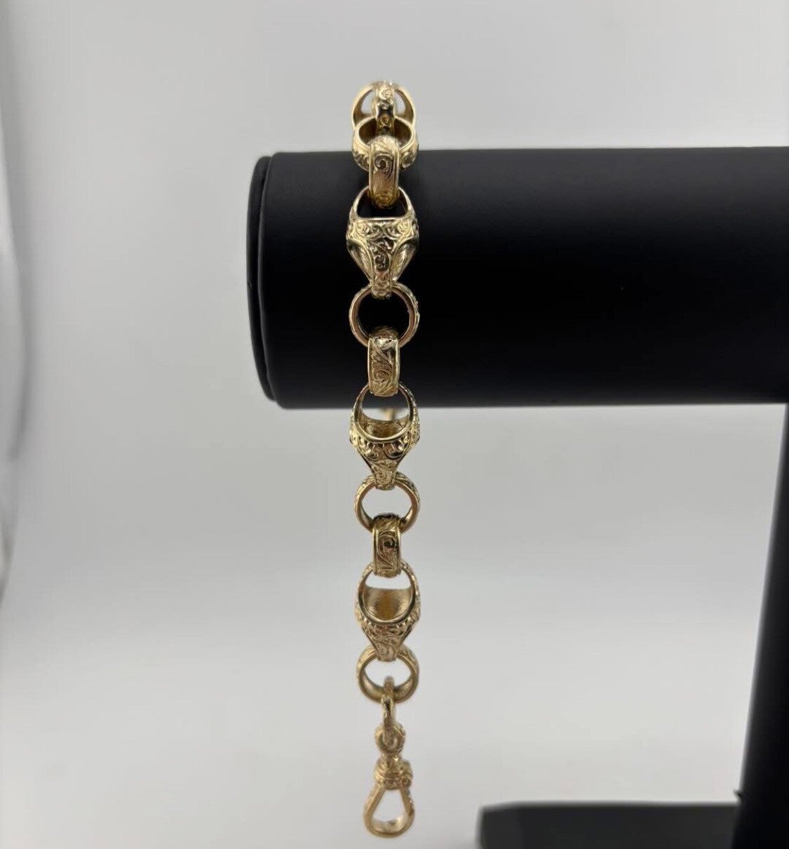 XL Acorn and Belcher Bracelet 9.5", 9ct Yellow Gold