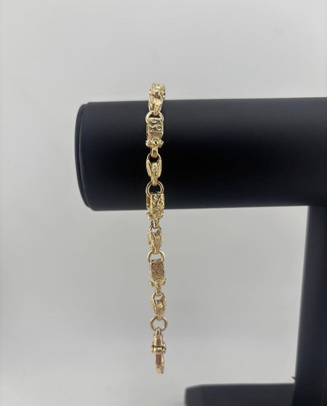 Patterned Tulip x Lego Bracelet 8”, 9ct Yellow Gold