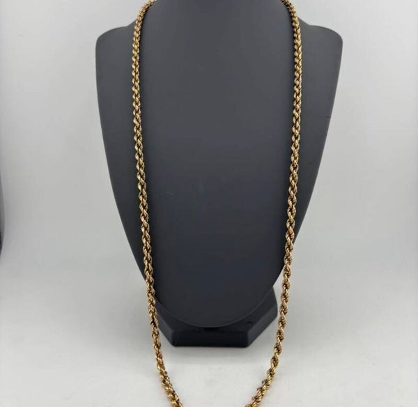 Rope Chain 28”, 9ct Yellow Gold