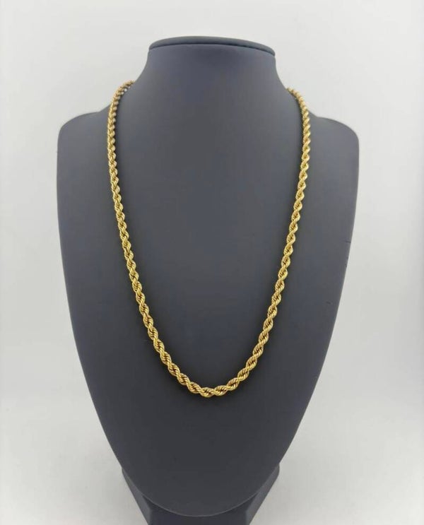 Rope Chain 20”, 9ct Yellow Gold