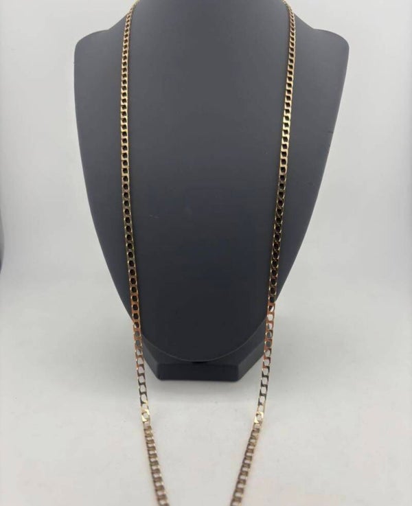 Micro Chaps Chain 30”, 9ct Yellow Gold