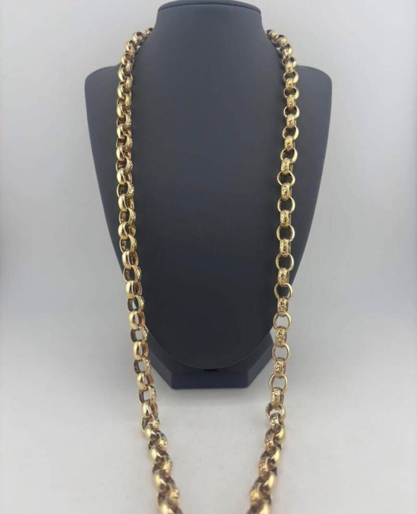 Oval Half Patterned Belcher Chain 30” (Please Contact Us Direct To Purchase)