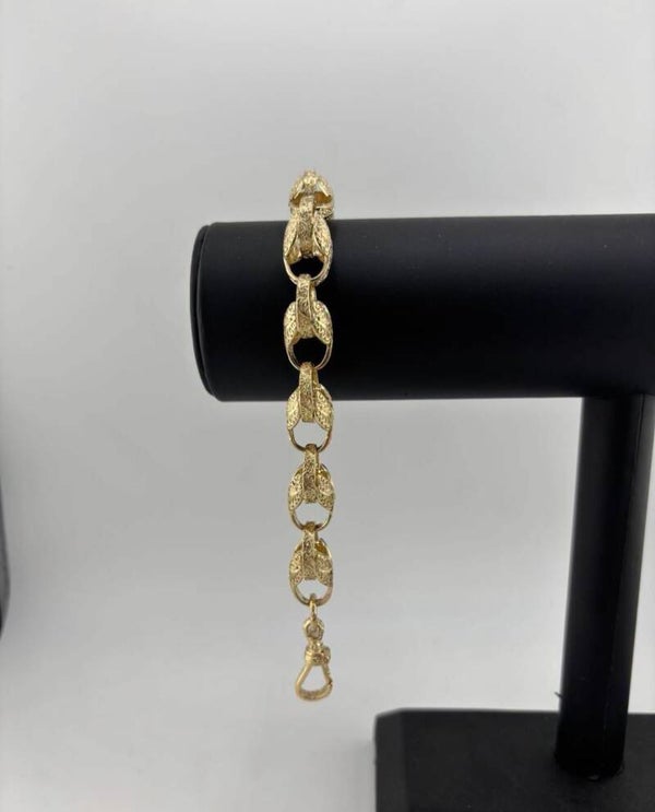 XL Tulip Bracelet 9”, Yellow 9ct Gold