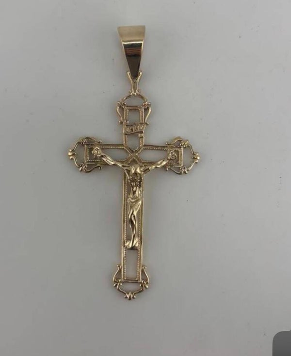 Large Crucifix, 9ct Yellow Gold