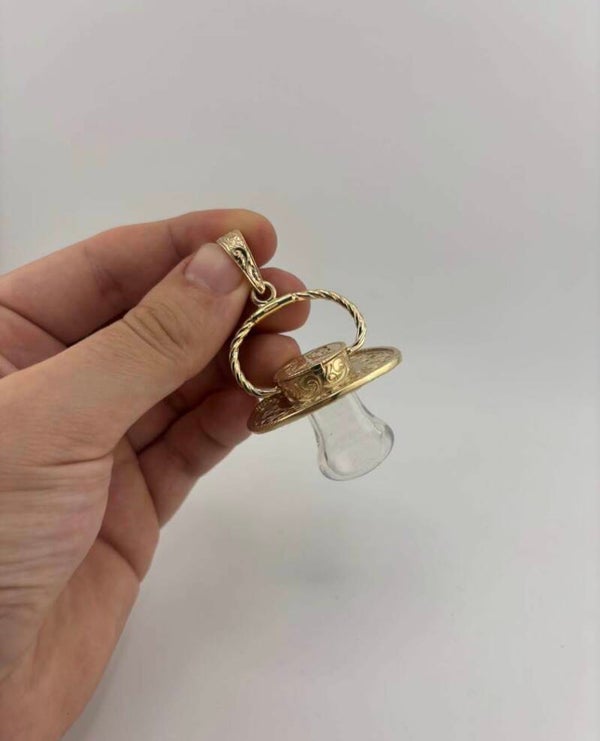 Baby Dummy Pendant, 9ct Yellow Gold