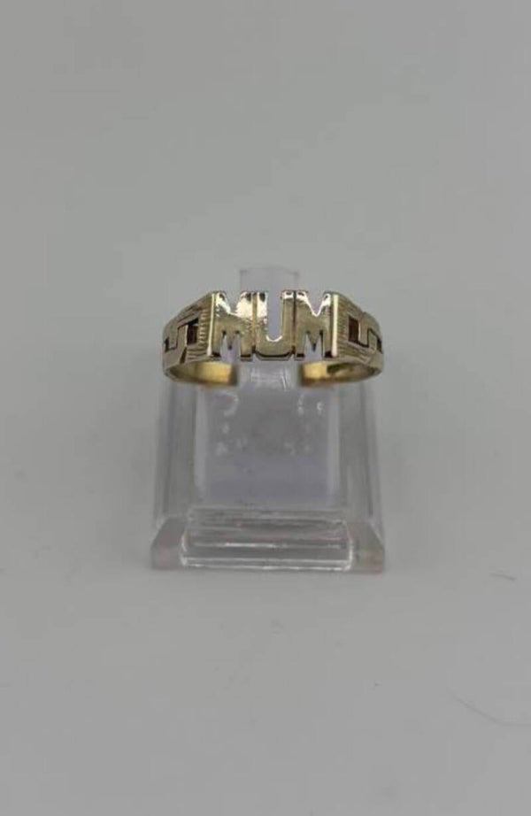MUM Ring, 9ct Yellow Gold