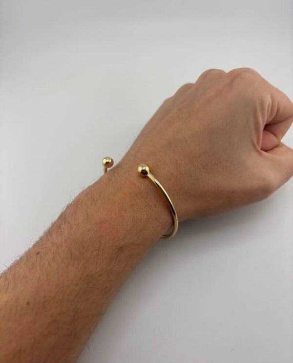 Unisex Torque Bangle 7.5”-8.5”, 9ct Yellow Gold