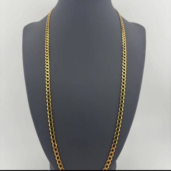 Curb Chain 24", 9ct Yellow Gold