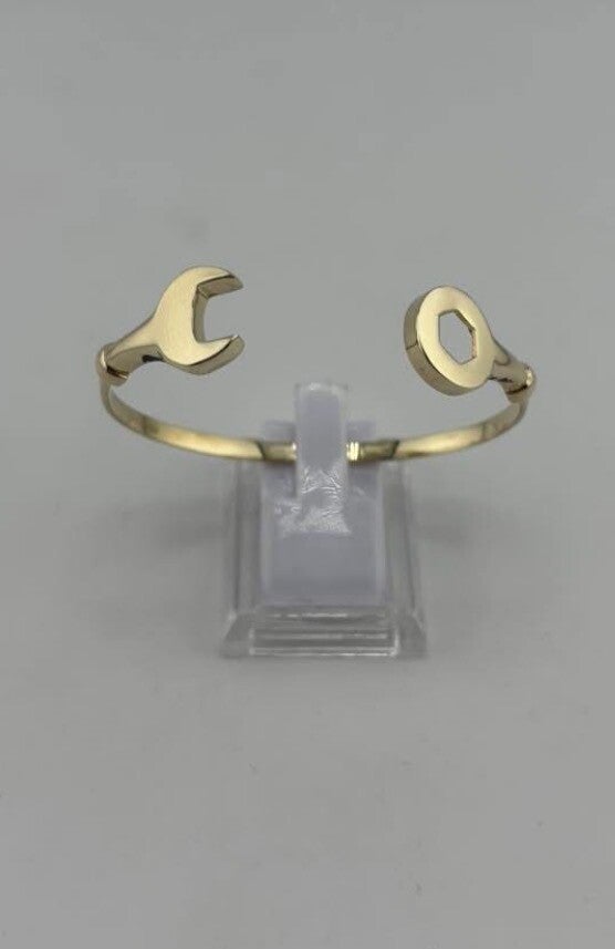 Children's Spanner Bangle 5.1", 9ct Yellow Gold