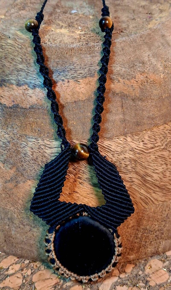 Collier Tourmaline noire ancrage et protection