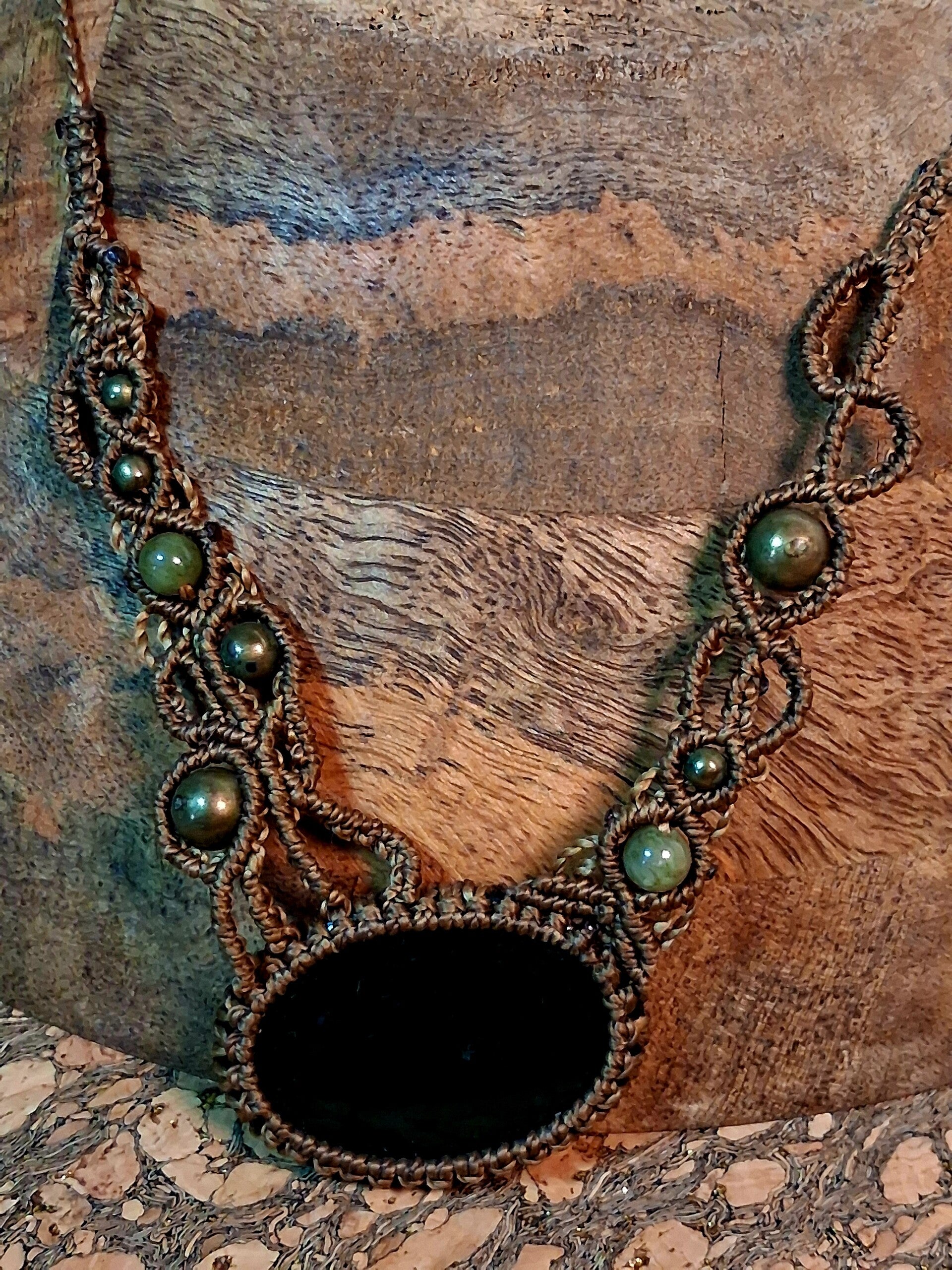 Collier Séraphinite - pierre de la compassion et du lâcher prise