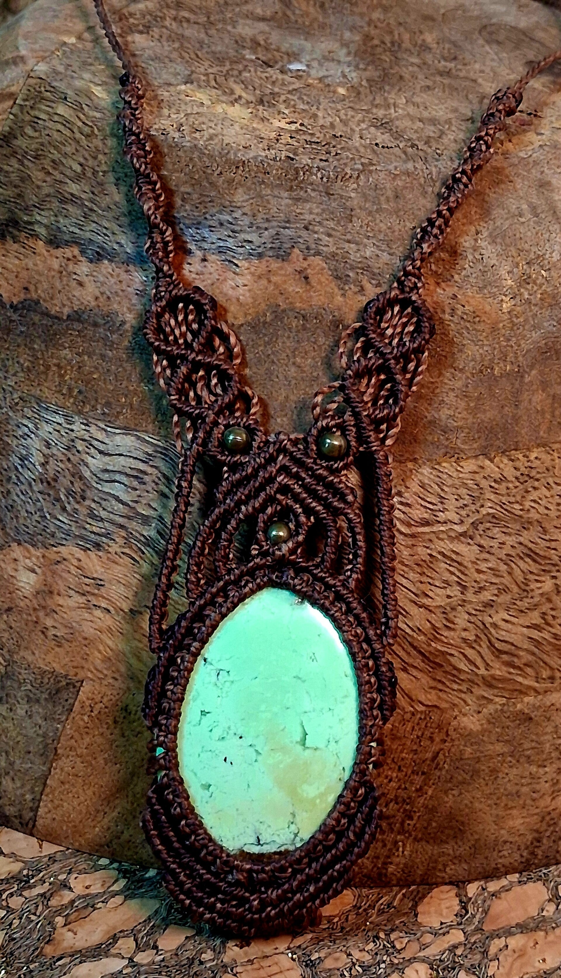 Collier réglable Chrysoprase - pierre du renouveau