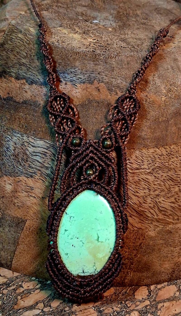 Collier réglable Chrysoprase - pierre du renouveau