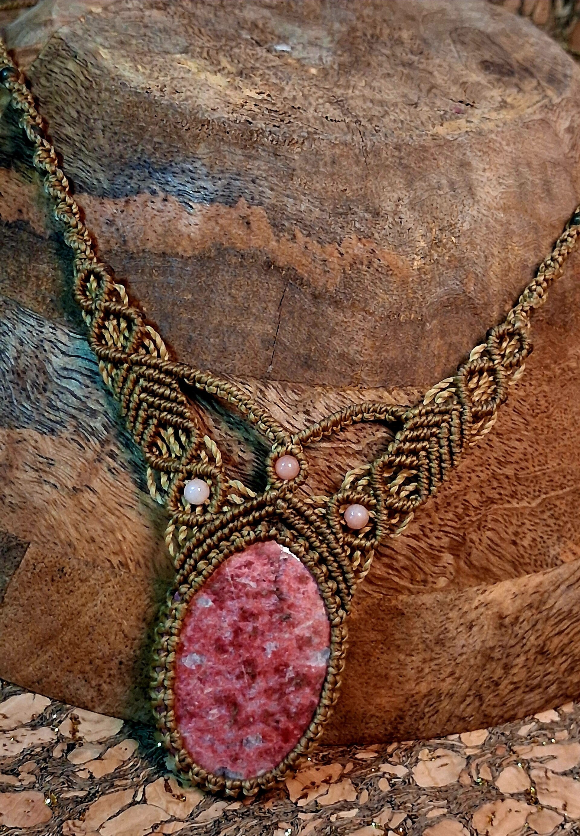 Collier réglable Thulite - ouverture du ❤️
