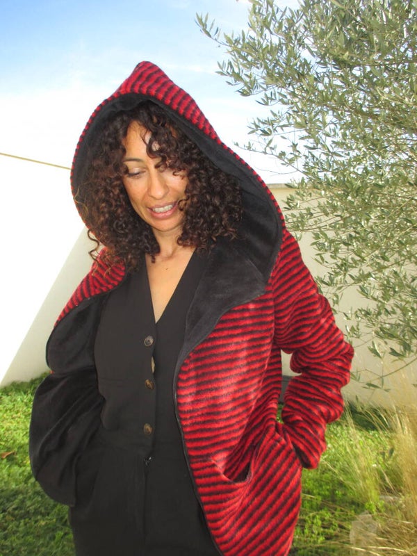 Veste laine rayée T38-40