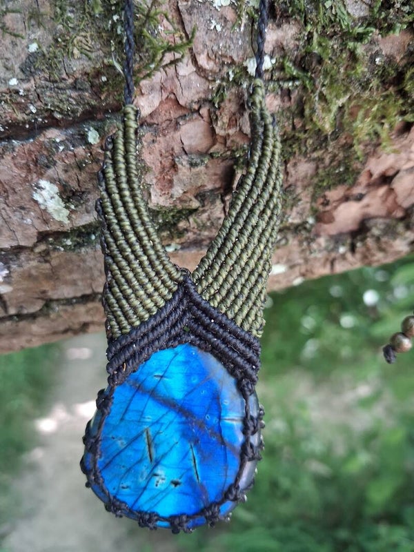 Collier Labradorite réglable